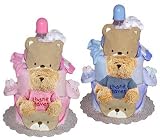 Beary Cute Diaper Cakes Pink Or Blue- 3 Tier