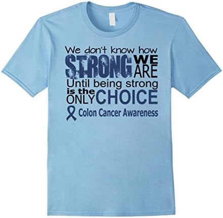 Men's Colon Cancer Awareness T-Shirt XL Baby Blue