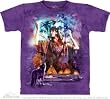 The Mountain Spirit Maiden Native American Wolves Adult Tee T-shirt