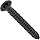 Black Oxide Alloy Steel Tamper Resistant Sheet Metal Screw, USA Made, Flat Head, Tamper-Resistant Pin-In-Head Hex Drive