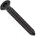 Black Oxide Alloy Steel Tamper Resistant Sheet Metal Screw, USA Made, Flat Head, Tamper-Resistant Pin-In-Head Hex Drive