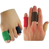 Standard Length Wonder Guards (Black): Multi-purpose Finger and Toe Protection (1 Long, 6 Pack)