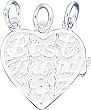 Sterling Silver Best Friends Break Apart Heart Charm