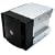SilverStone CFP51B Aluminum 5.25-Inch to 3.5-Inch Converter with 120mm Fan, Blue LED, Capacity for four Hard Disk Drive (Black)