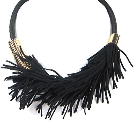 Fashion Fringe Choker Woven Statement Necklace