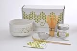 The Matcha Box Tea Kit from Matcha Source with 30g Morning Matcha Organic Powdered Green Tea, Ceramic Teabowl, Bamboo Whisk, Bamboo Tea Scoop and Sifter