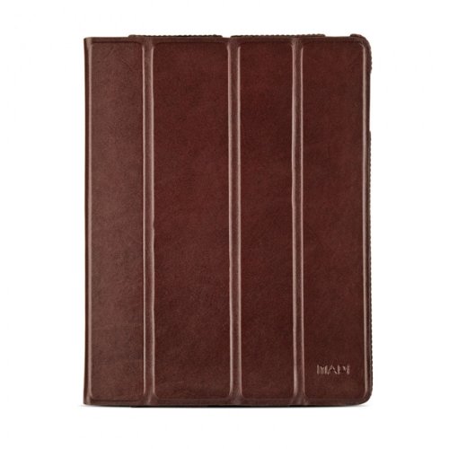 MAPi Cases Kolossa for iPad (2nd, 3rd, & 4th Gen) - Portfolio Style Leather Smartcase, folding cover stand design, Brown