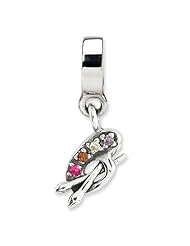 Sterling Silver Reflections Artist Palette CZ Dangle Bead Real Goldia Designer Perfect Jewelry Gift