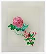 Peony - Woven Wheat Stalk Picture, Hand Crafted