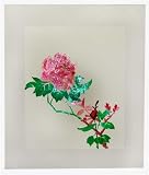 Peony - Woven Wheat Stalk Picture, Hand Crafted