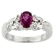 14K White Gold Pink Tourmaline and Diamond Ring