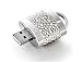 4gb Silver Jeweled Metal Diamond Lock Necklace High Speed Us