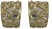 22k Gold Overlay Sterling Silver Scroll Design Hoop Earrings by Michou