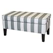 Dwell Upholstered Storage Bench - White/ Charcoal