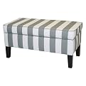 Dwell Upholstered Storage Bench - White/ Charcoal