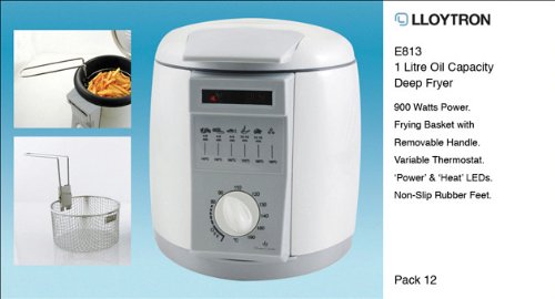 LLOYTRON LY0813XP1NP 1LTR MINI COMPACT DEEP FAT FRYER WHITE