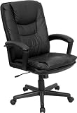 Executive Leather High Back Office Chair [BT-2921-BK-GG]