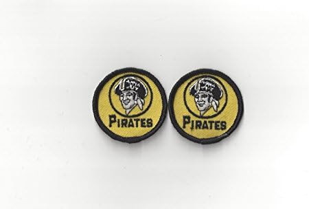 Set of 2 Vintage 1970s MLB Pittsburgh Pirates 2" Round Patch Old Logo (Sew on Only)