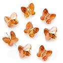 Swarovski Beads #5754 Butterflies 6mm "Crystal Copper" (8)