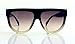 Vass Fashion Flat Top Square Aviator Gradient Frame Sunglasses Shadow Ombre (Tortoise ), Large