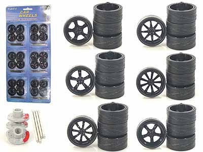 Black Replacement Rims For 1/24 Scale Cars & Trucks