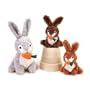 5" 3 Assorted Sitting Rabbits With A Carrot