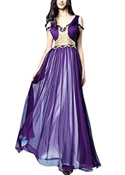 A-line Off the Shoulder Sleeveless Cocktail Beaded Chiffon/Silk Evening Dress/Homecoming Dress/Prom Dress/Wedding Party Dress 