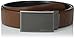 Perry Ellis Men's Portfolio Patterned Plaque 100% Leather Reversible Belt (Sizes 30-44 Inches)