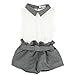 LittleSpring Little Girls' Clothing Set Belt Size 2T White
