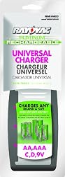 Rayovac Platinum AA/AAA/C/D/9V Universal Battery Charger