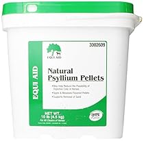 Equi Aid Natural Psyllium Fiber Pellets Digestive Aid for Horse, 10-Pound
