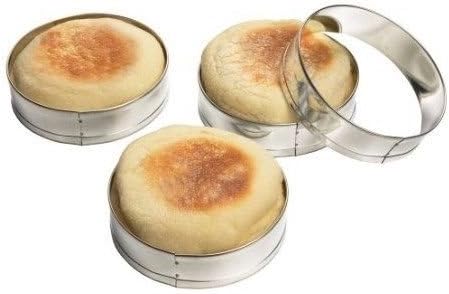 Fox Run 4 Pc English Muffin Crumpet Biscuit Cookie Rings Cutter Set Egg Pancake