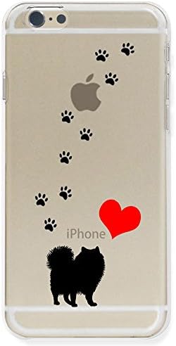 iPhone 6 (4.7) Polycarbonate Clear Hard Case Clear, Dog Love Walking Pomeranian