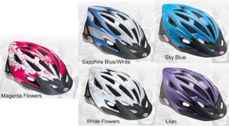 Bell Vela Bike Helmet, Ice Blue/Blue Flowers On Sale