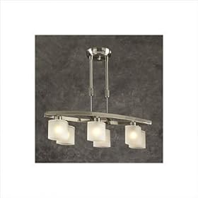 Wyndham Six Light Pendant in Satin Nickel by PLC Lighting