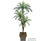 One 6' Cycas Artificial Palm Tree with Tripled Heads _plastic Fronds, with No Pot,