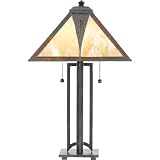 Quoizel TF768TVA Danica 23-Inch Tiffany 2-Light Table Lamp with 48 Pieces of Tiffany Glass, Valiant Bronze