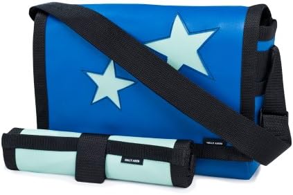 Holly Aiken Airship Diaper Messenger Bag, Star, Jade/Royal Blue