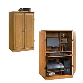 Carolina Oak Computer Armoire