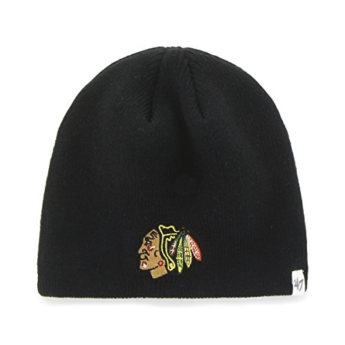 NHL Chicago Blackhawks Men's Knit Hat, Black, One Size