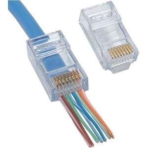 Platinum Tools 100010C EZ-RJ45 Cat 6+ Connectors, Clamshell, 50-Pieces by Platinum Tools
