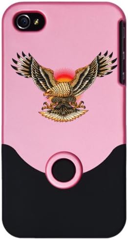iPhone 4 or 4S Slider Case Pink Tattoo Eagle Freedom On Sunset