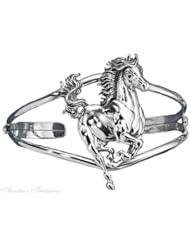 Sterling Silver Horse Cuff Bracelet