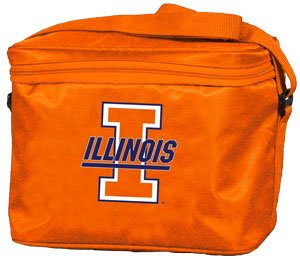 Illinois Illini Logo Collapsible 6 Pack Cooler Lunch Box by Logo
