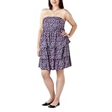 Juniors' Plus-Size Pure Energy Lilac/Ebony Strapless Tube Dress