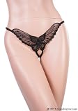 Sheer Crotchless Panty With Butterfly Applique Pearl And Sequined Detail