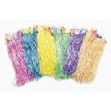 LUAU - 12 DELUXE kids FLOWERED color HULA skirts