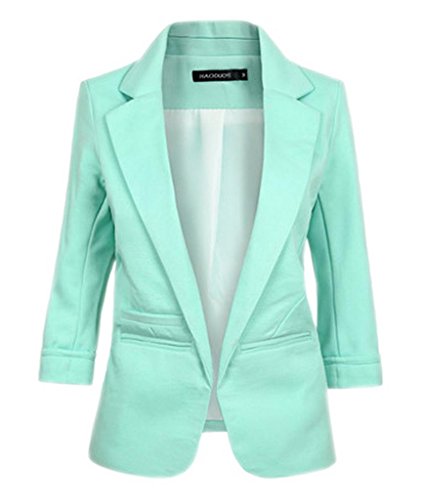 (ラボーグ) La Vogue レディーススーツ フォーマル カジュアル コート アウター ジャケット ブルゾン 七分丈 通勤 オフィス OL グリーン