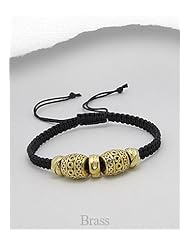 Polyester Bracelet In Brass