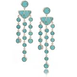 Bling Jewelry Designer Inspired Sterling Silver Turquoise Long Chandelier Earrings